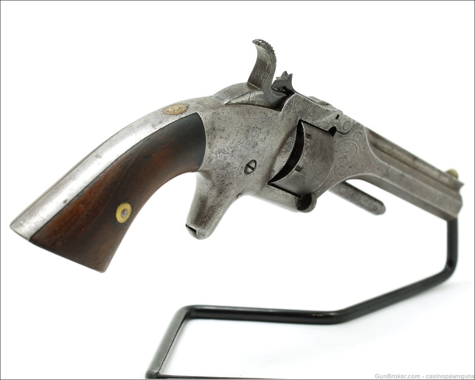 Antique c. 1860's  MANHATTAN Firearms NY - 7-Shot .22 Caliber Revolver-img-3