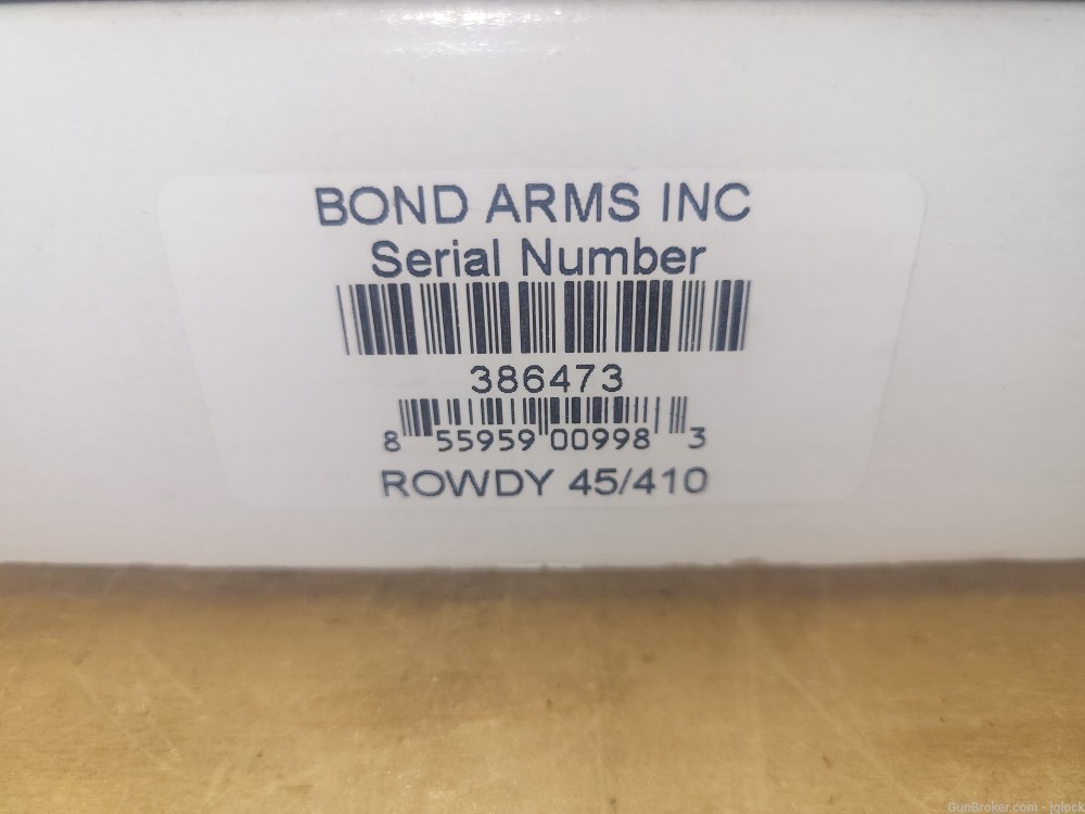 Bond Arms Rowdy .45LC/410 Derringer, NEW-img-6