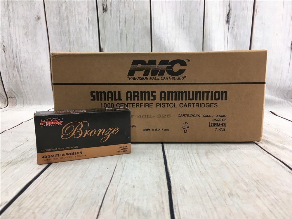 PMC Ammunition Bronze 1000 Rds 40 Smith & Wesson 180 Grain-img-1
