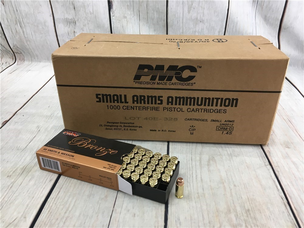 PMC Ammunition Bronze 1000 Rds 40 Smith & Wesson 180 Grain-img-0