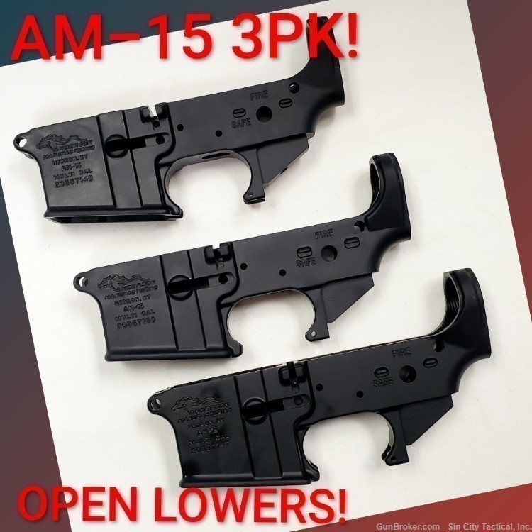 AR-15 LOWER RECEIVER 3 PACK (STRIPPED)-img-0