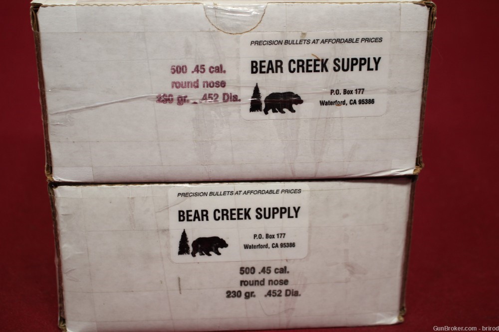  .45cal - 230gr RN Bear Creek Supply Cast Bullets - Polymer Coat - 1000pcs-img-1