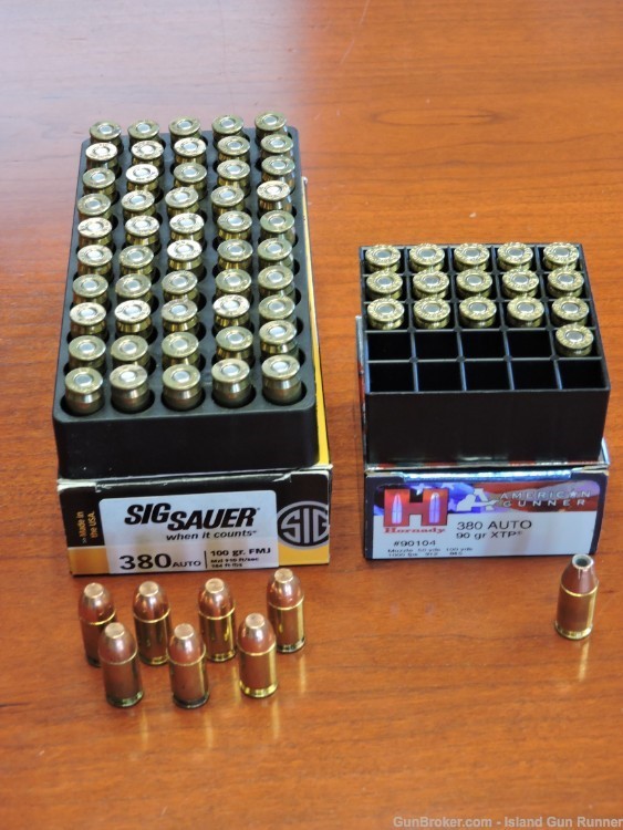 Lot of .380 Ammunition 17 rds Hornady HP & 57 rds Sig Sauer FMJ-img-0