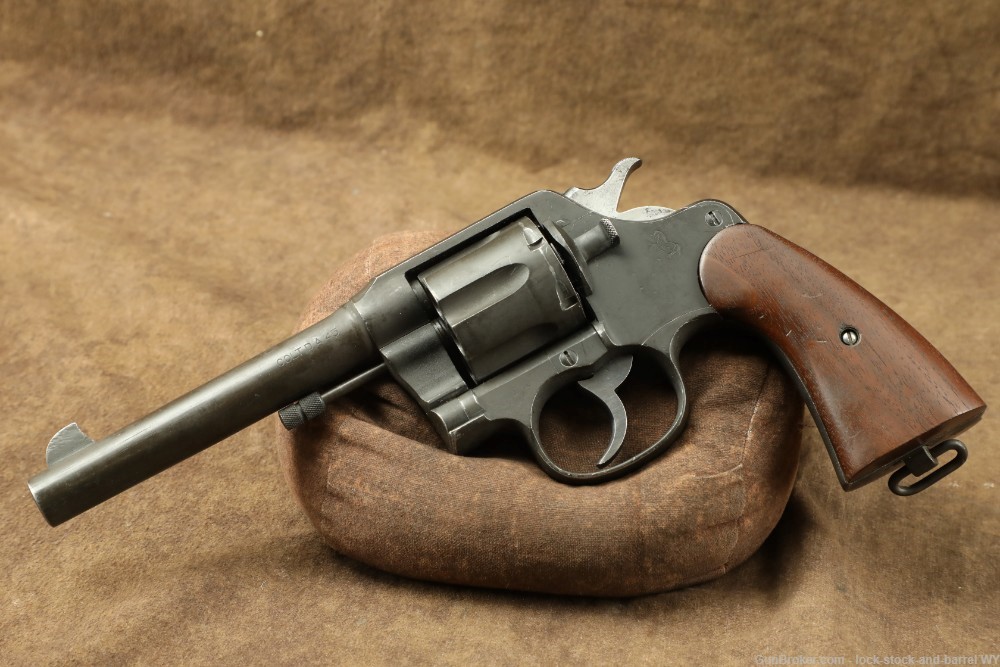 US Army WWI Colt Model 1917 M1917 .45 ACP 5.5” 6 Shot Revolver MFD 1918 C&R-img-4