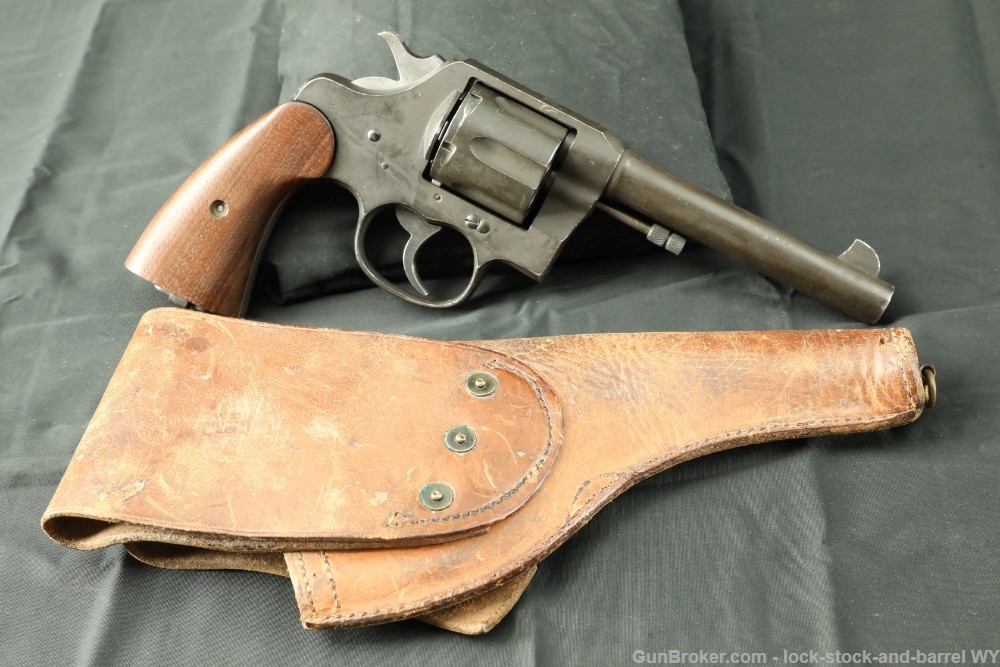 US Army WWI Colt Model 1917 M1917 .45 ACP 5.5” 6 Shot Revolver MFD 1918 C&R-img-27