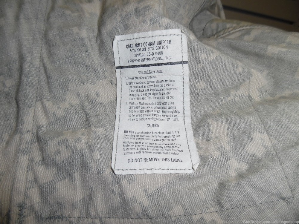 army combat camo uniform coat medium- regular-img-3