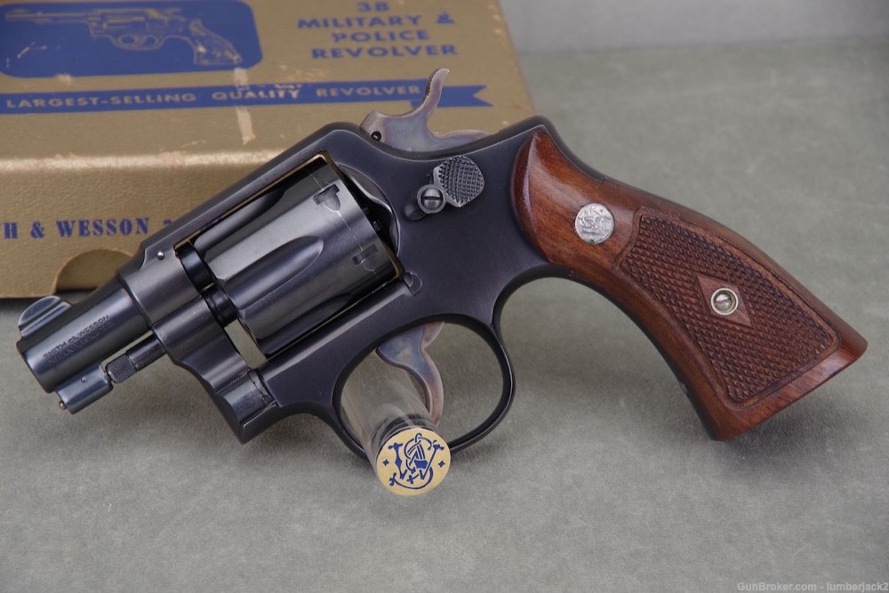 Excellent 1949 Smith & Wesson M&P Pre Model 10 with Original Box-img-0