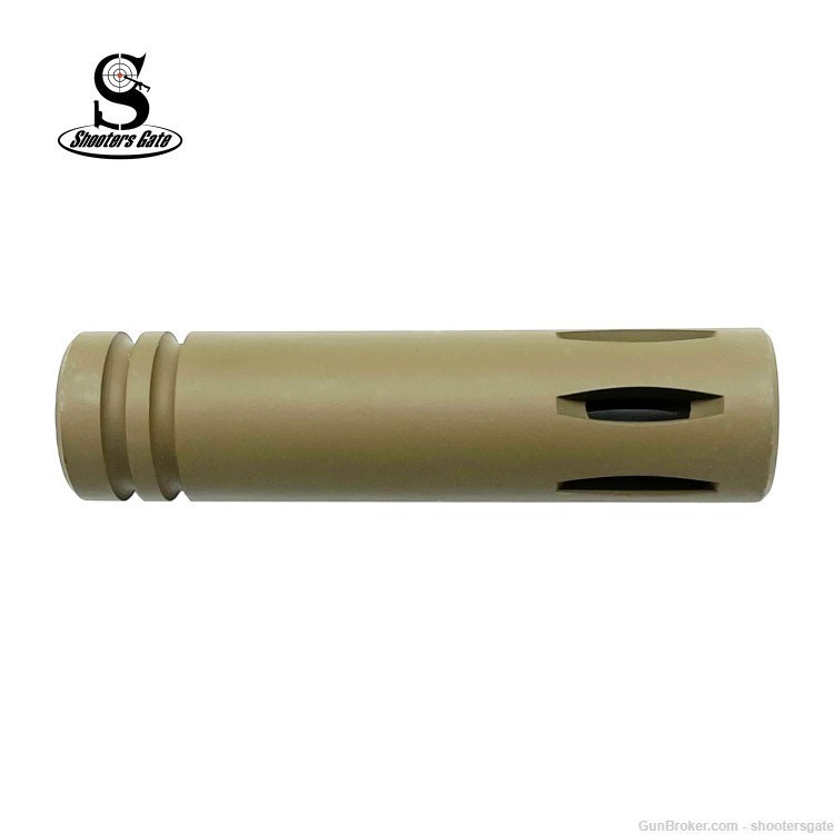 AR10 5/8X24, 30 CAL Extended Flash Hider, FDE, Shooters Gate-img-0