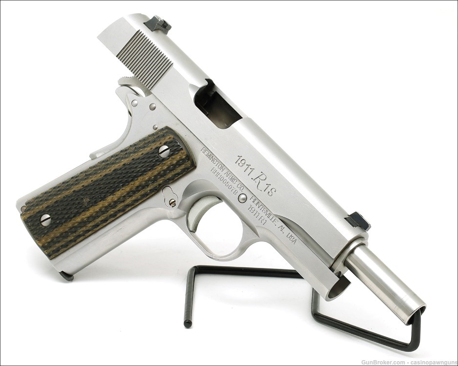 REMINGTON 1911 R1S Stainless .45 ACP Full Size Pistol w/ 4 Mags & Holster-img-3