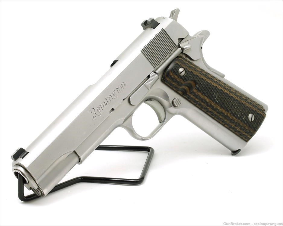 REMINGTON 1911 R1S Stainless .45 ACP Full Size Pistol w/ 4 Mags & Holster-img-1