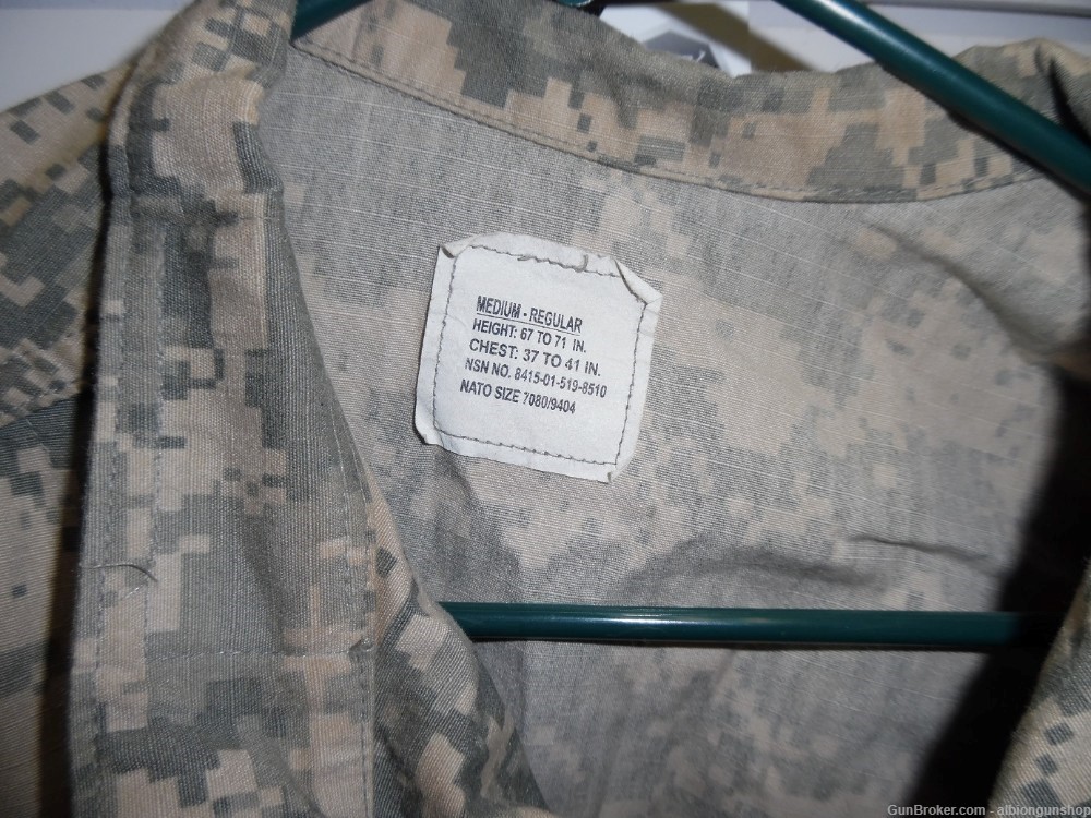 army combat camo uniform coat medium- regular-img-2
