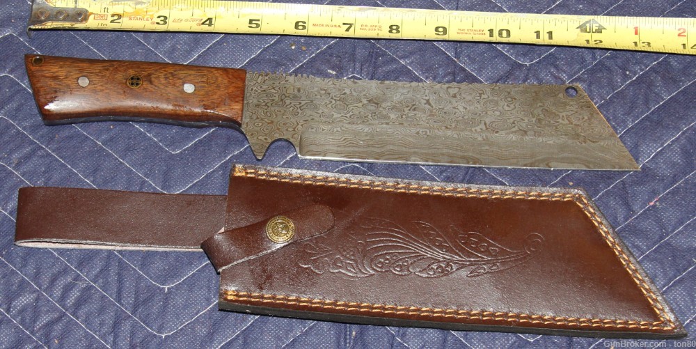 Authentic HANDMADE DAMASCUS 13 INCH MEAT CLEAVER-img-0