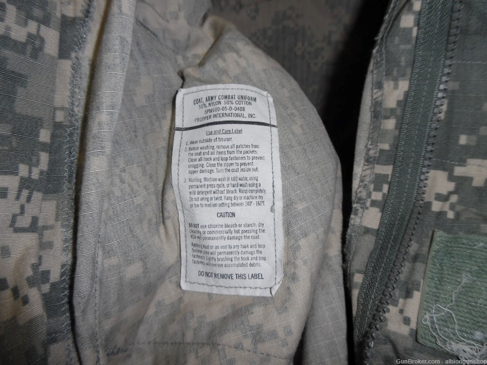 army combat camo uniform coat medium- regular-img-2