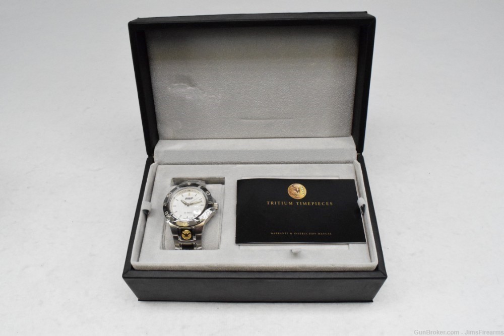 NEW IN BOX - ASP WATCH INVESTIGATOR WHITE FACE S/S - WAREHOUSE FIND -img-0