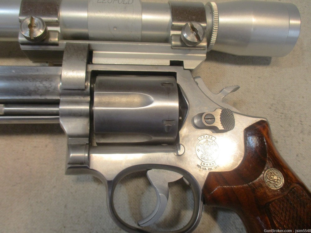 Smith & Wesson 686 DA .357MAG 6RD STS Revolver 8 3/8"  Walnut W/Scope 2X-img-6