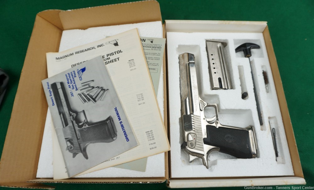Early Factory Bright Nickel IMI Magnum Research Desert Eagle Mark VII 44mag-img-24