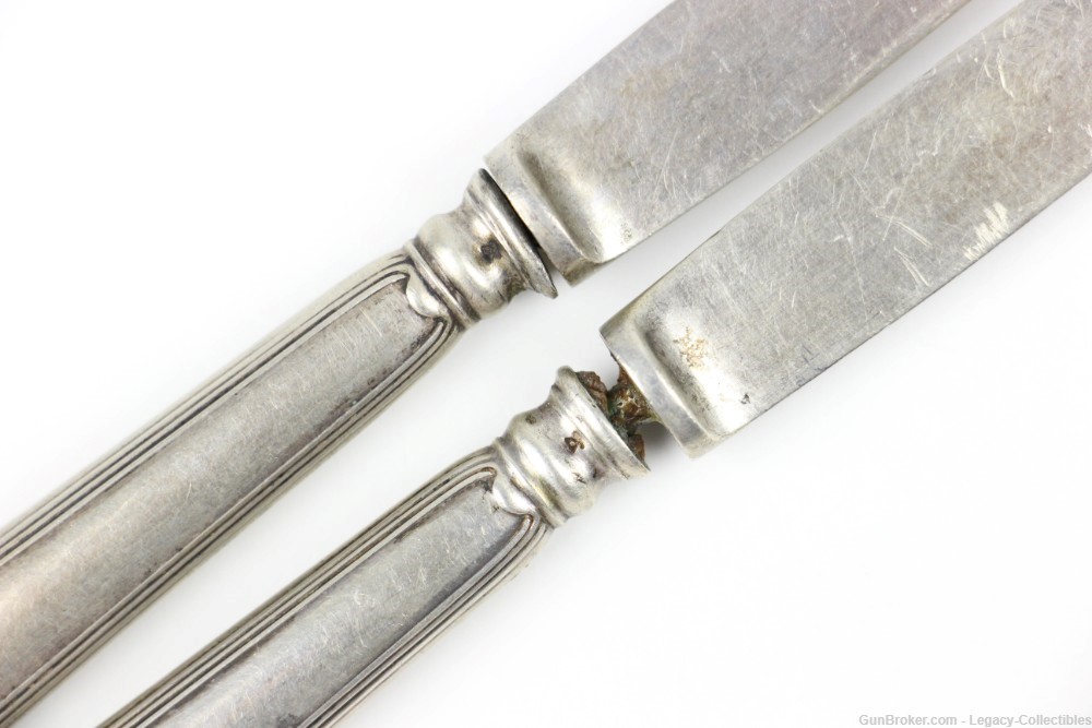 WW1 Imperial German Custom Engraved Utensil Set: Knives & Fork-img-3
