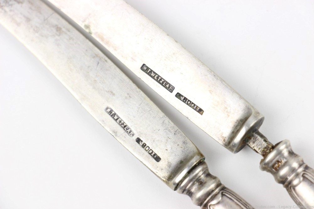 WW1 Imperial German Custom Engraved Utensil Set: Knives & Fork-img-14