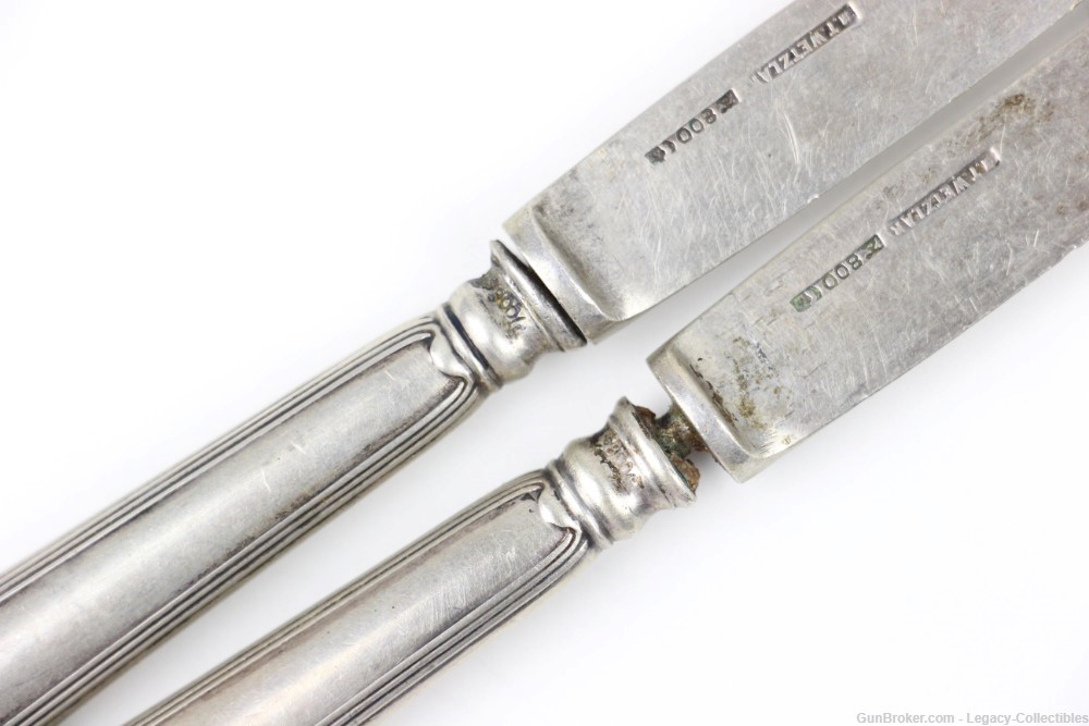 WW1 Imperial German Custom Engraved Utensil Set: Knives & Fork-img-6