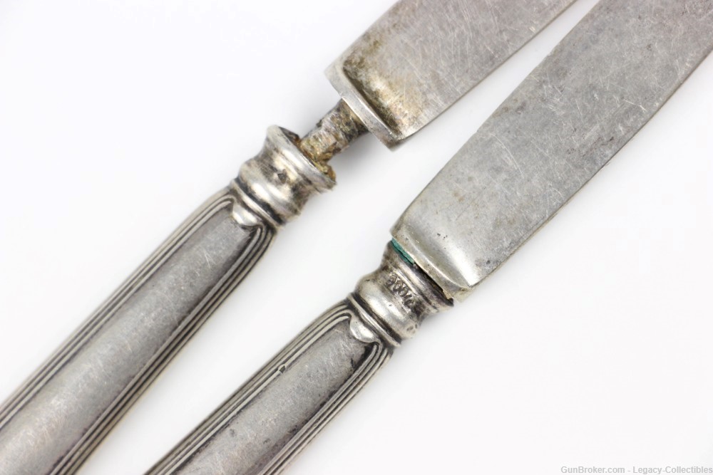 WW1 Imperial German Custom Engraved Utensil Set: Knives & Fork-img-10