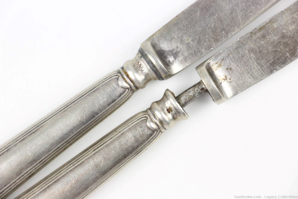 WW1 Imperial German Custom Engraved Utensil Set: Knives & Fork-img-17