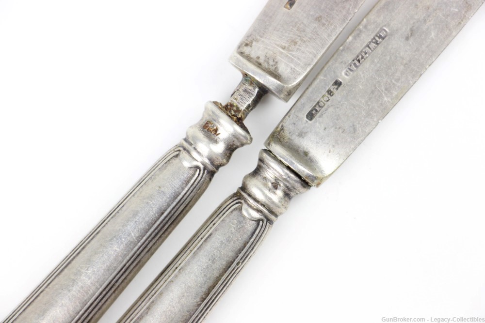 WW1 Imperial German Custom Engraved Utensil Set: Knives & Fork-img-13