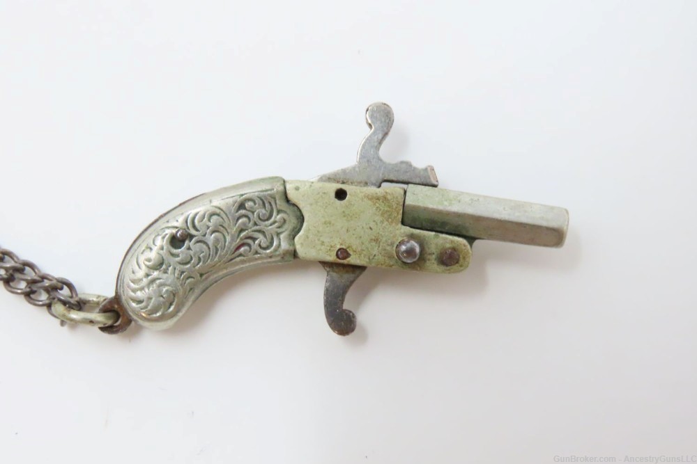 AUSTRIAN MADE “Original Berloque Pistolchen” MINIATURE 2mm PINFIRE Pistol  -img-3