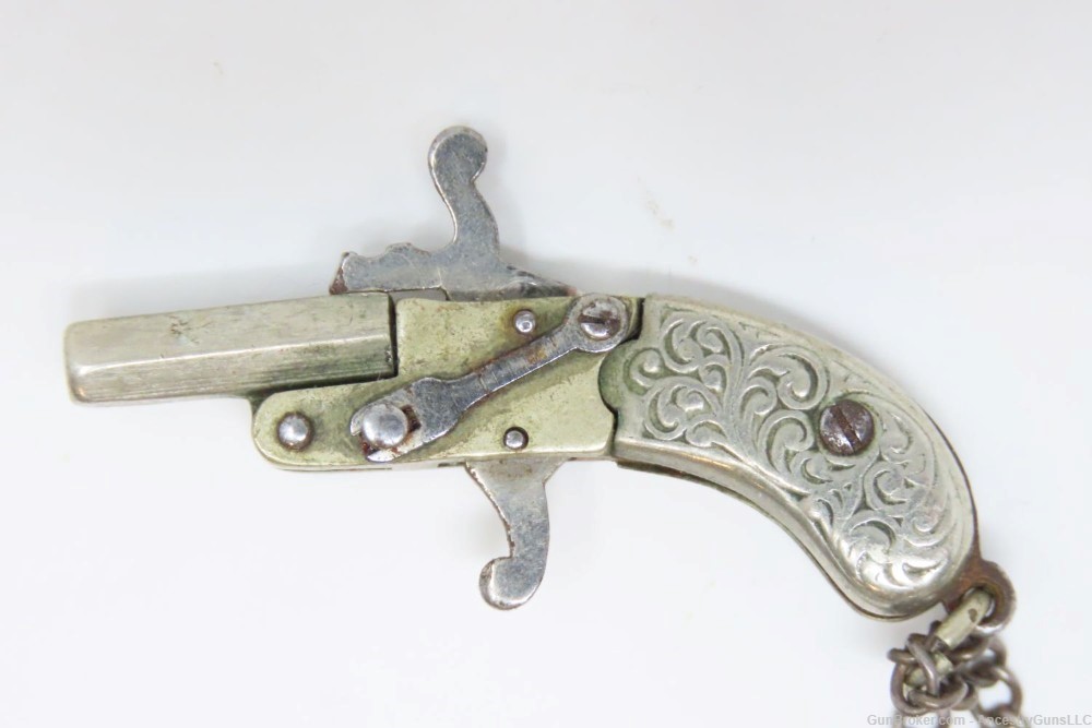 AUSTRIAN MADE “Original Berloque Pistolchen” MINIATURE 2mm PINFIRE Pistol  -img-7