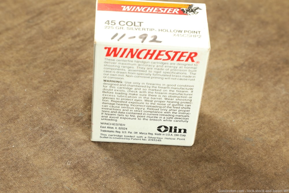79x Winchester 45 Colt 225 gr Silvertip Ammo-img-6