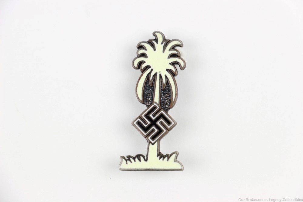 RARE DAK German Afrika Korps Lapel Pin WW2 Uniform Badge Africa Corps.-img-0