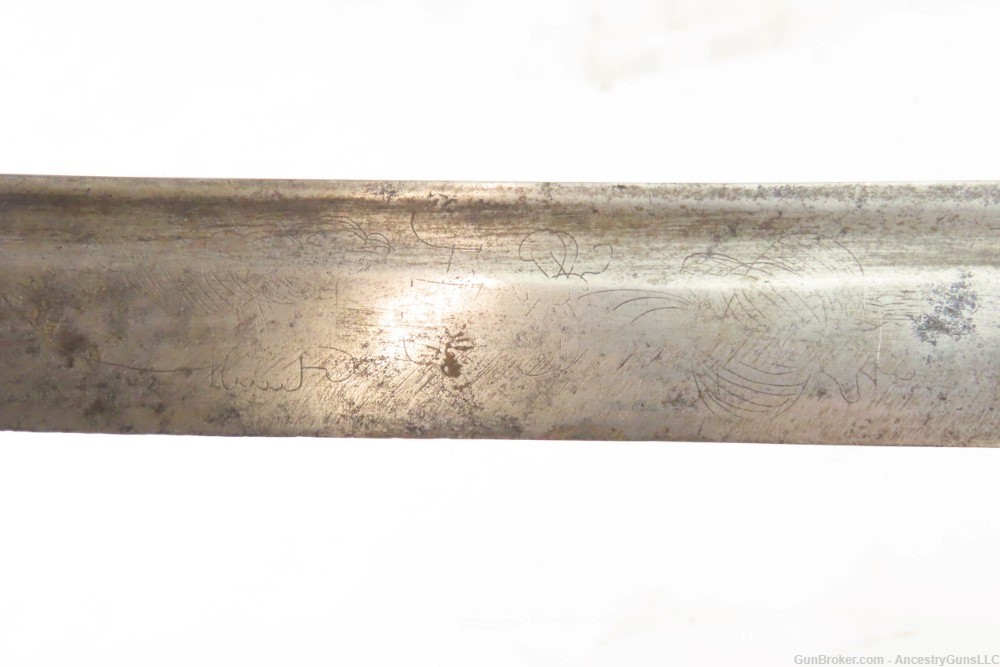 1700s/1800s Martial Sword with Etched Blade 23 ¾” Sharp Sword Possibly Impo-img-9
