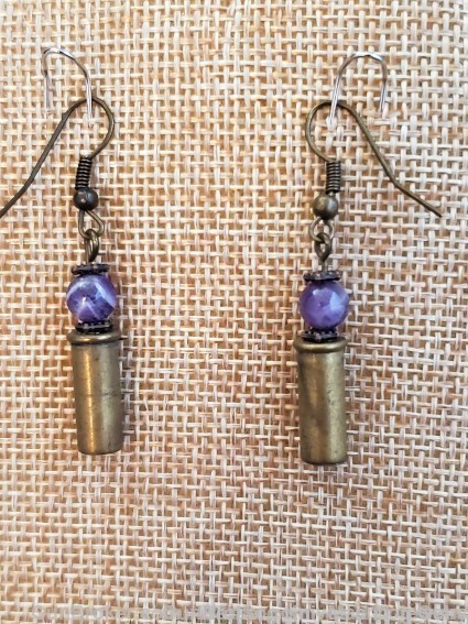 Bullets,Crystals & Bling Necklace & Earrings.Handmade-1 of 1. NE25*REDUCED*-img-3