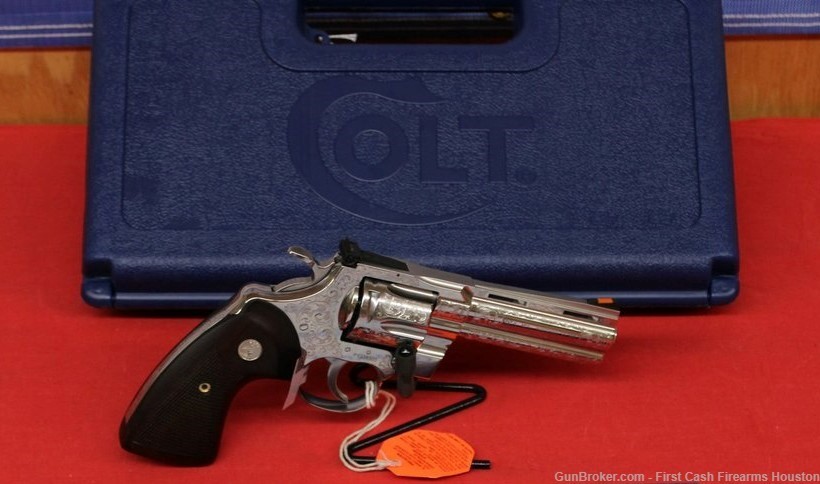 Colt, Engraved Python 4.25" Barrel, .357 mag, New, LAYAWAY TODAY 270 Days-img-1