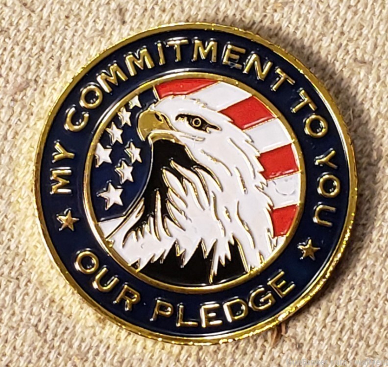 2 National Guard Coins Military Flag Eagle Pledge-img-3