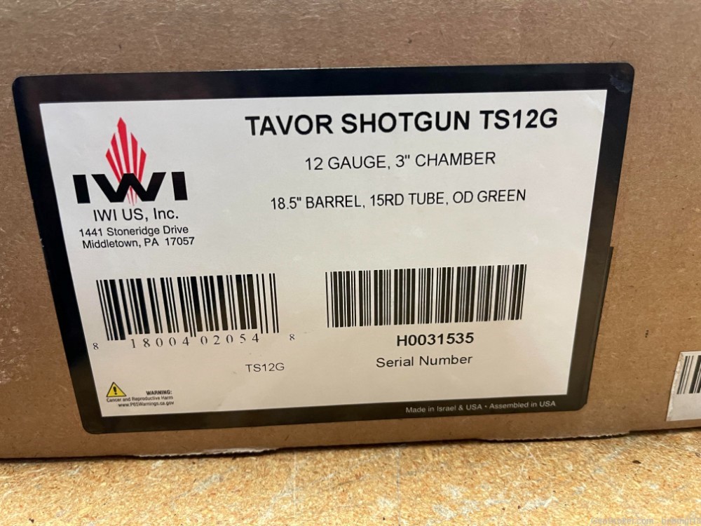IWI Tavor TS12 12-Gauge 18.5" OD Green IWI TS12G 15rd NO CC FEES-img-3