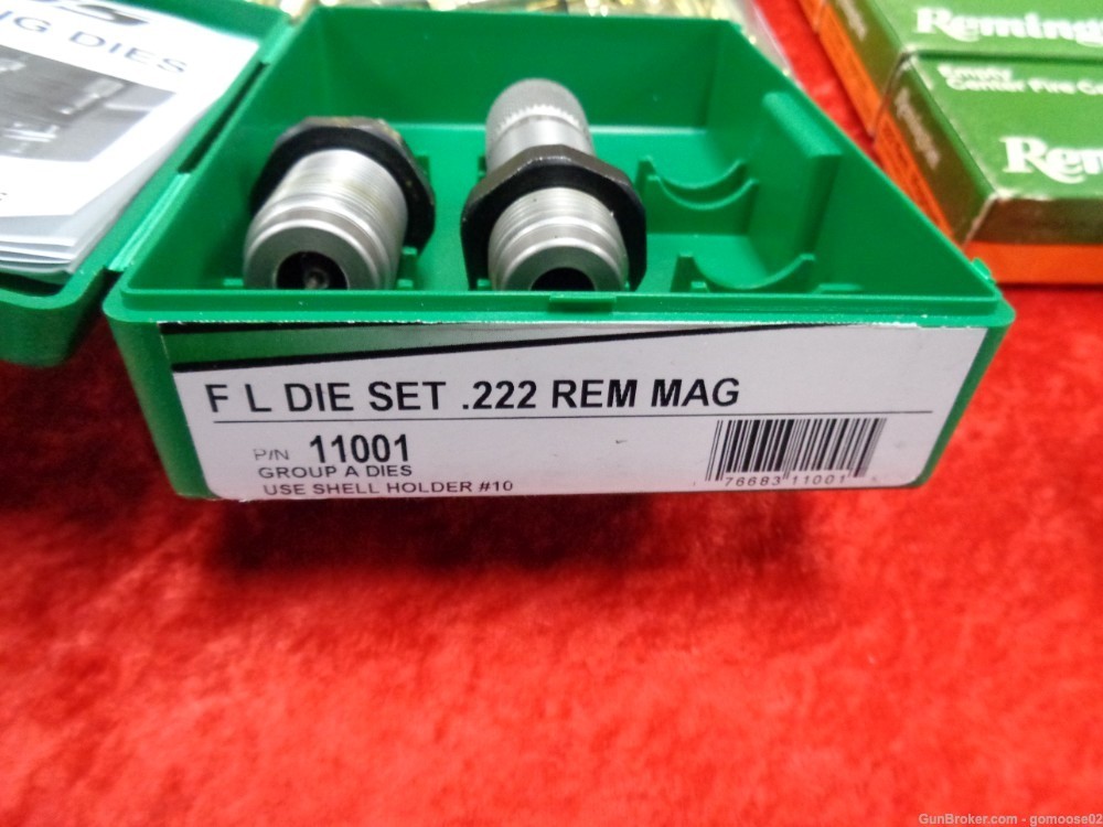 300 Brass RCBS FL Die Set Dies 222 Remington Magnum Rem Mag Box Unprimed -img-8