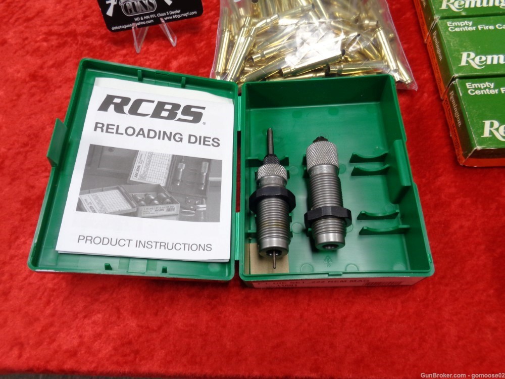 300 Brass RCBS FL Die Set Dies 222 Remington Magnum Rem Mag Box Unprimed -img-9