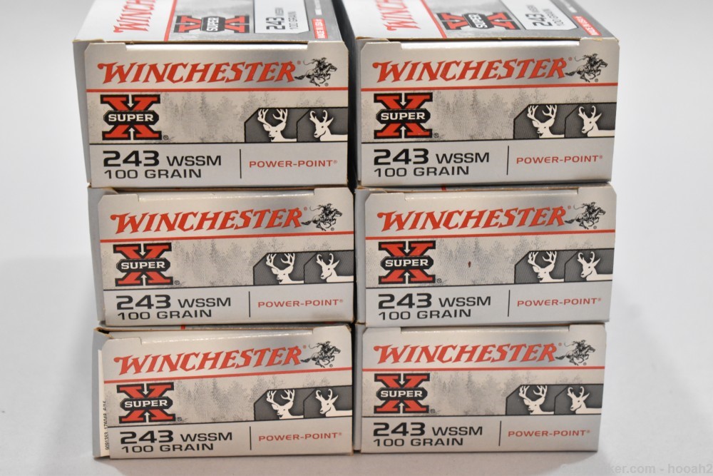 6 Boxes 120 Rds Winchester 243 WSSM Super Short Magnum 100 G-img-1
