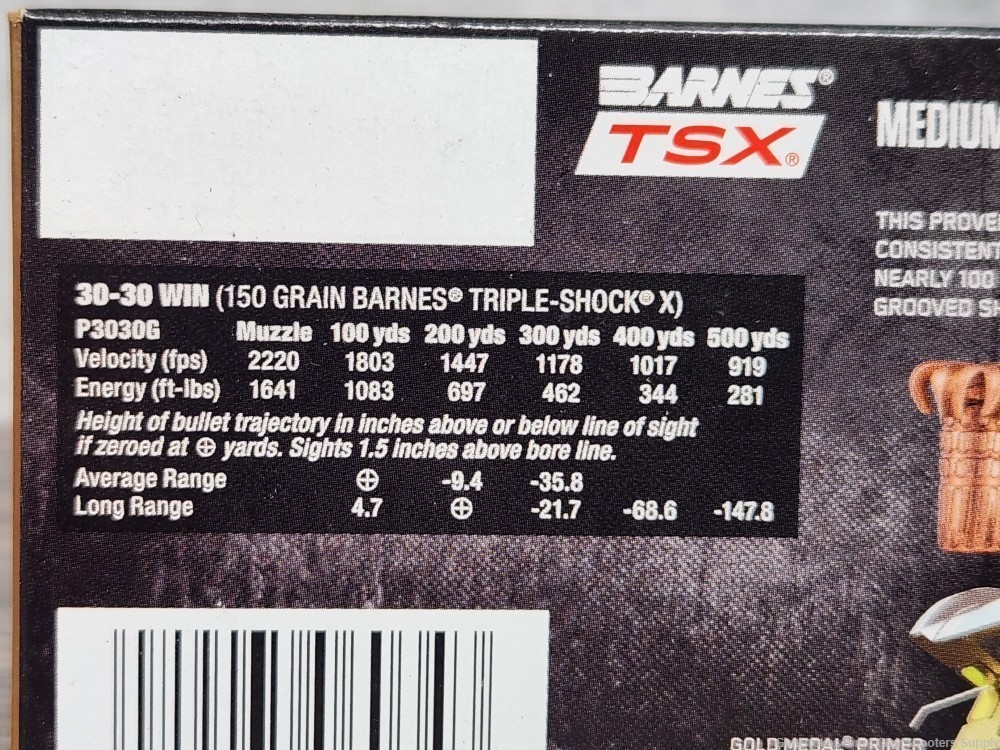 Federal .30-30 150gr Barnes TSX Lead Free 40rds (2 boxes of 20)-img-1