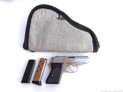WALTHER MODEL PPK PISTOL CAL. 380ACP, 3" BARREL STAINLESS $.99 NO RESERVE!
