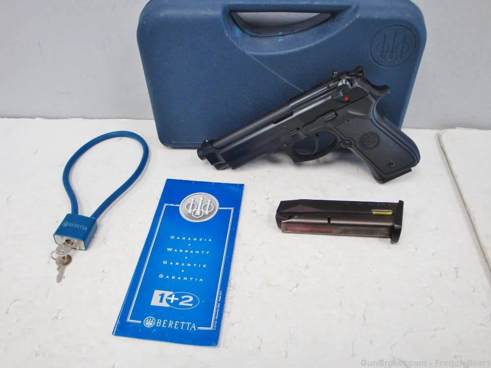 Beretta 92FS M9A1 9mm Pistol Blue Like New in Box -img-1