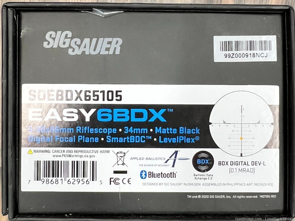 SIG SAUER EASY6BDX 5-30X56MM 34MM MRAD BLK and Alpha2 34mm Scope Mount-img-1
