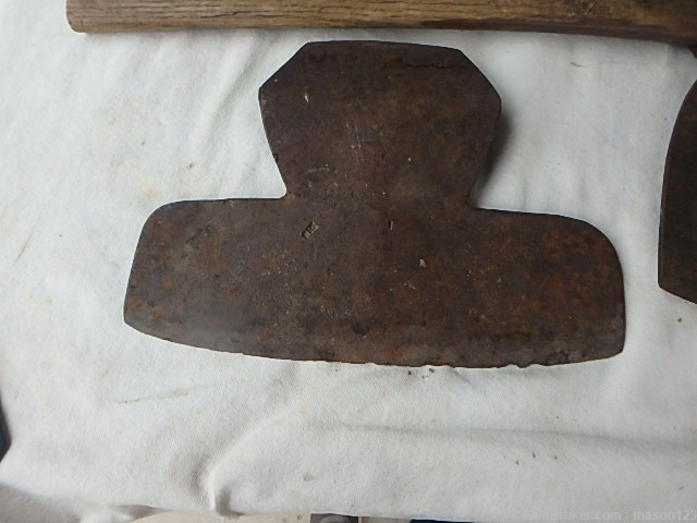 3 LARGE ANTIQUE AXE HEADS SUPER NEAT ABE LINCOLN STYLE ?-img-4