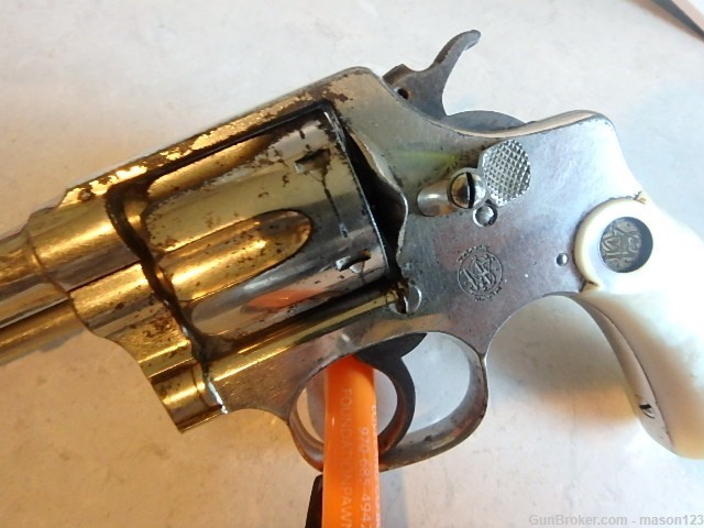 32 LONG NICKELD SMITH AND WESSON PEARL GRIPS 5 SCREW-img-2