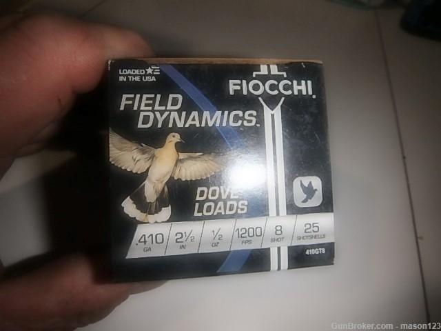 FULL NEAT FIOCCHI DOVE BOX IN 410 8 SHOT2-1/2 INCH-img-1