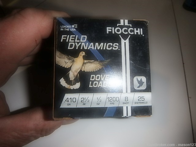 FULL NEAT FIOCCHI DOVE BOX IN 410 8 SHOT2-1/2 INCH-img-0