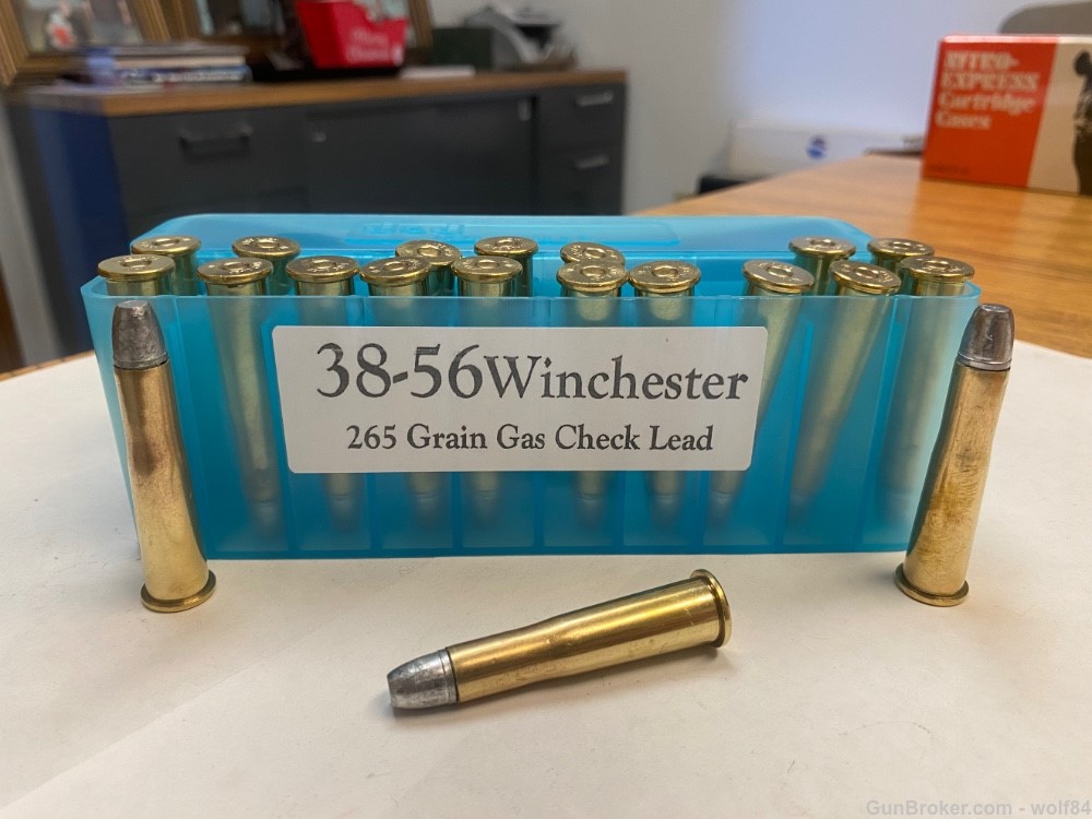 38-56 Winchester 265 gr Gas Checked Lead  Smokeless 38-56 WCF-img-0