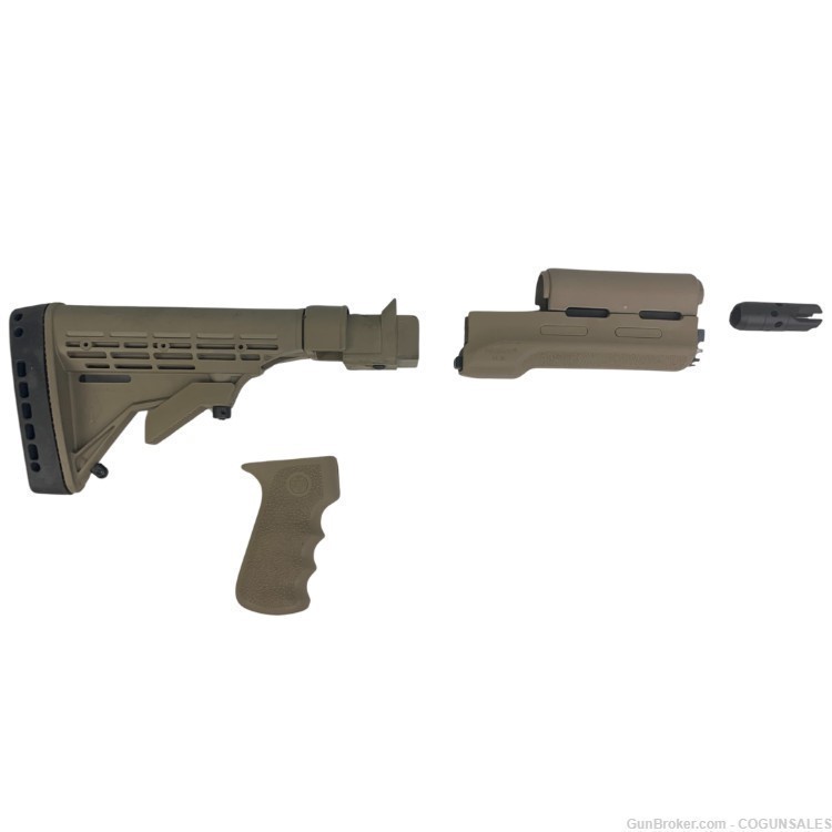 AK47 FDE Polymer Upgrade Kit Kicklite Stock + Hogue + 1 30 RD Bulgarian Mag-img-1