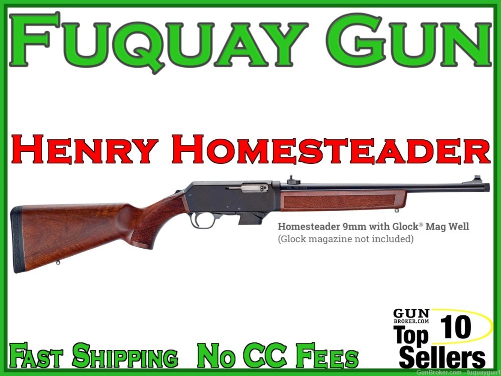 Henry Homesteader Glock Magwell 9mm 16.37" Threaded Barrel Homesteader-img-0