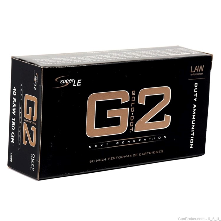100 RDS Speer Gold Dot LE G2 40 S&W Ammo 180Grain Jacketed Hollow Point .40-img-0